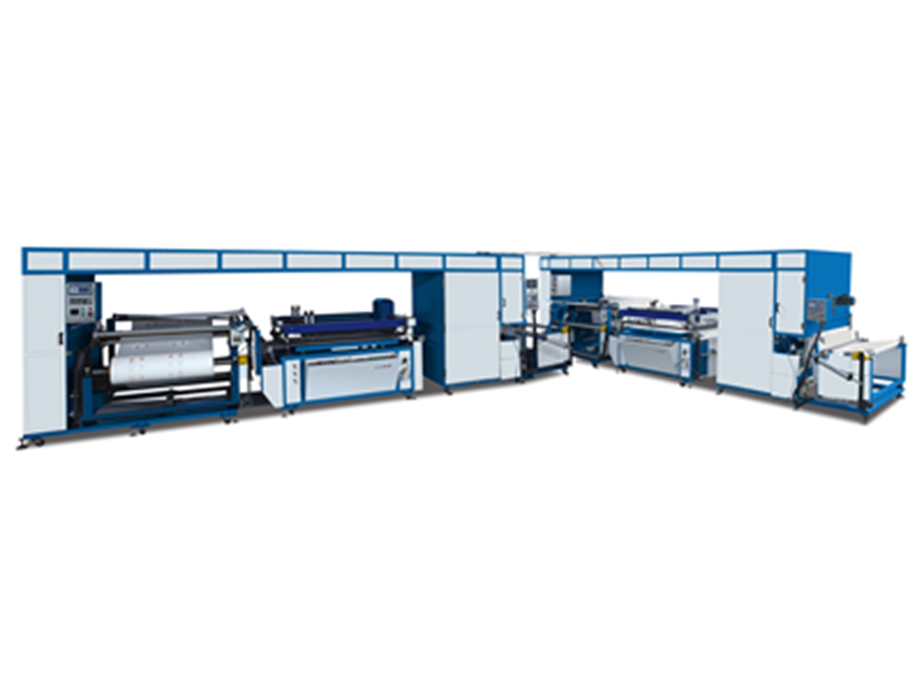 Two Color Roll To Roll Non Woven Fabric Screen Printing Machine